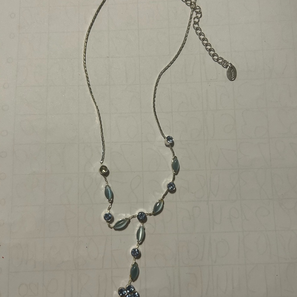 Elegant Silver and Blue Necklace
